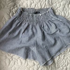 Brandy Melville Blue and White Striped Shorts